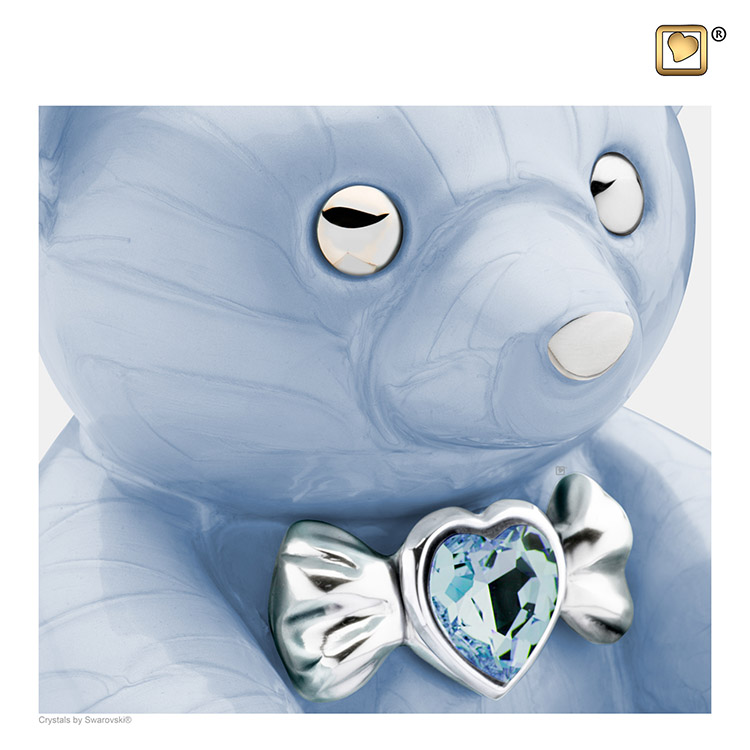 LoveUrns Baby Urn Blauwe Teddybeer (0.420 liter)